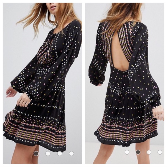 Free People Printed Skater Dress - Picture 3 of 7